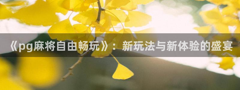 壹号娱乐5招商：《pg麻将自由畅玩》：新玩法与新体验的盛宴